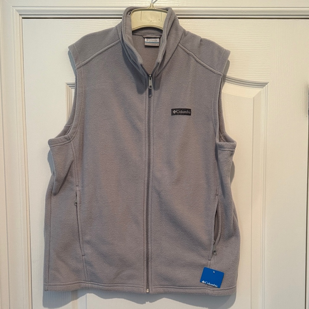 Columbia Light Gray Fleece Vest